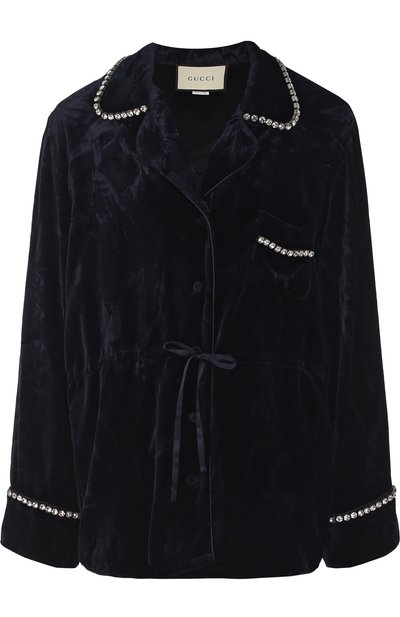 Женский приталенный бархатный жакет GUCCI, арт. 493595/ZIV02