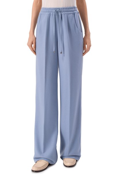 Кашемировые брюки KITON голубого цвета по цене 472500 руб., арт. D60114K0114077, фото 3 Кашемировые брюки KITON, арт. D60114K0114077, фото 3