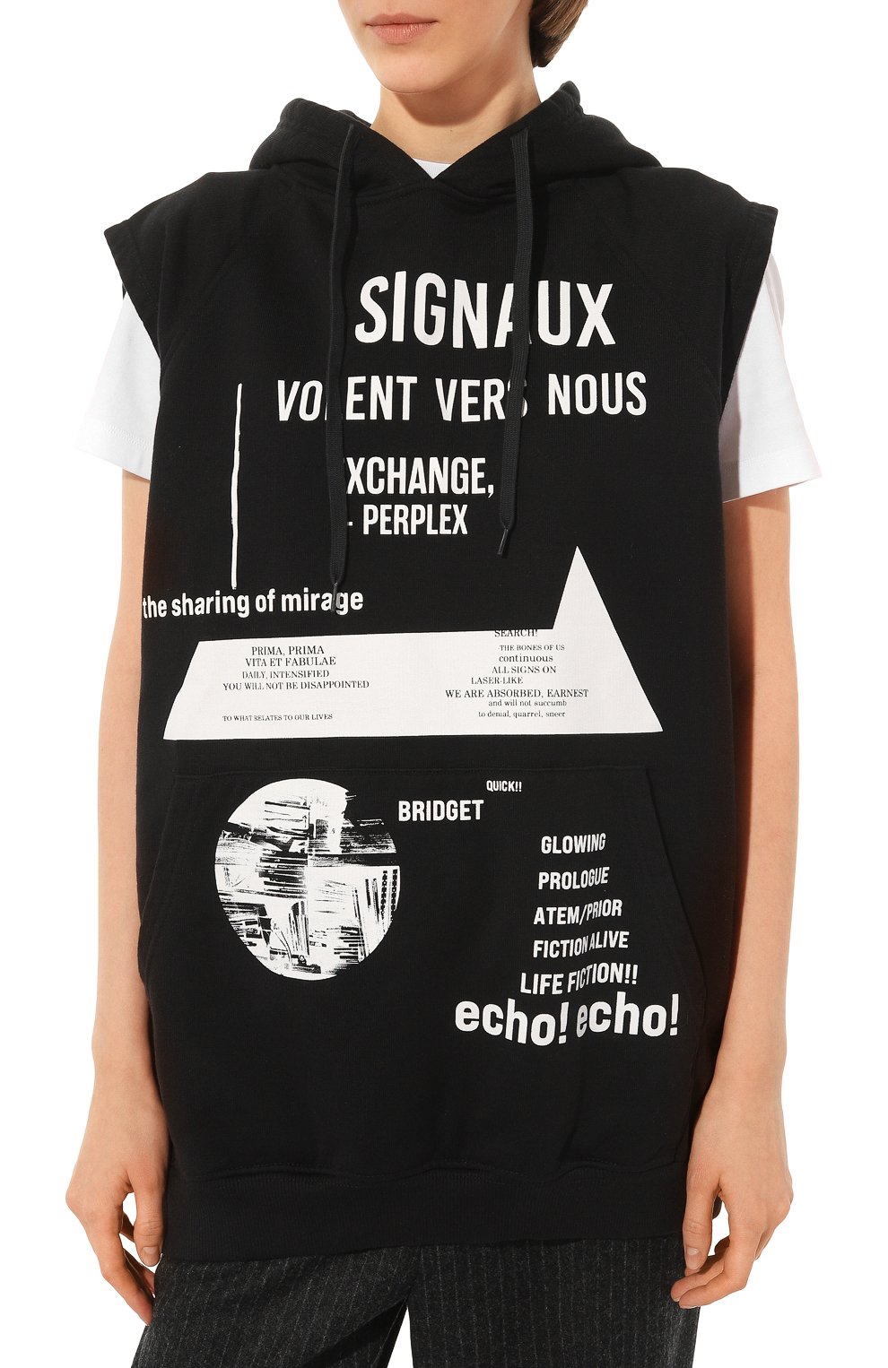 Хлопковое худи PRADA, арт. 139688-1YQR-F0967-211, фото 3