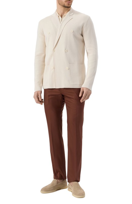 Хлопковый пиджак Corneliani 25M594-2525155 Кремовый  25M594-2525155 Фото 2