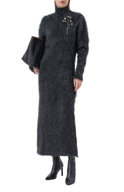 Шерстяное платье GIUSEPPE DI MORABITO темно-серого цвета по цене 127500 руб., арт. 05FW2KND373X 05444, фото 2 Шерстяное платье GIUSEPPE DI MORABITO, арт. 05FW2KND373X 05444, фото 2