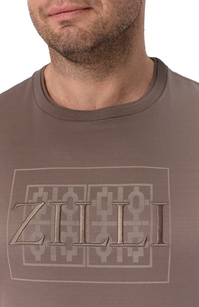 Хлопковая футболка ZILLI, арт. TSR030M0100VZMRB0, фото 5