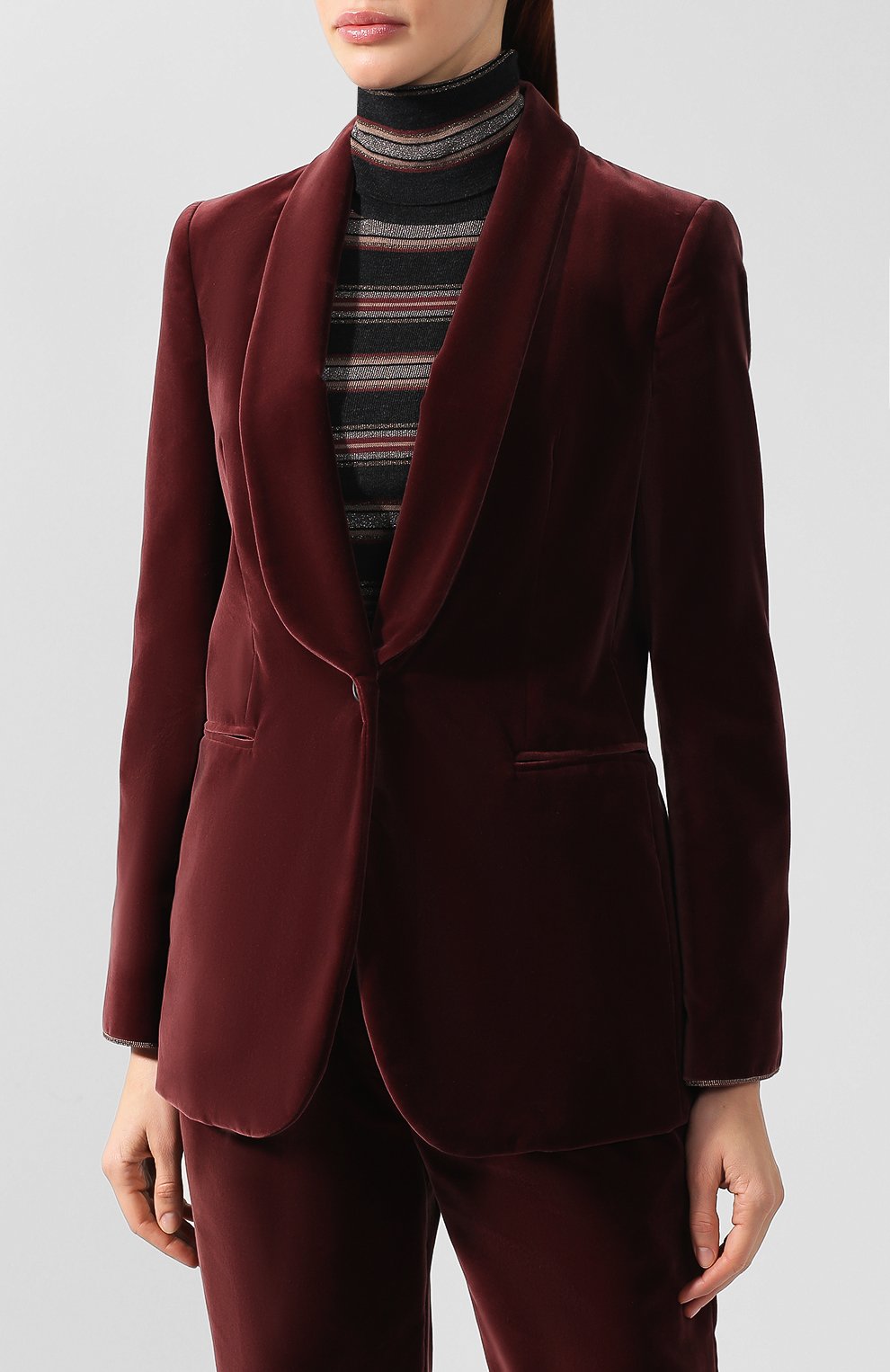 Однотонный бархатный костюм BRUNELLO CUCINELLI, арт. MA593T8424, фото 2