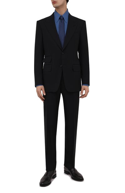 Хлопковая сорочка DOLCE & GABBANA синего цвета по цене 39050 руб., арт. G5IX8T/FU5TI, фото 2 Хлопковая сорочка DOLCE & GABBANA, арт. G5IX8T/FU5TI, фото 2