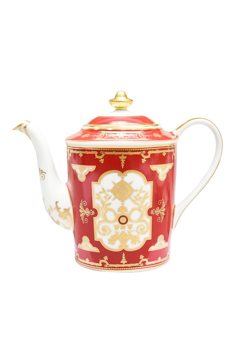 Кофейник aux rois rouge BERNARDAUD красного цвета, арт. G653/34 | Фото 1 (Коллекция: Aux Rois Rouge; Региональные ограничения белый список (Axapta Mercury): Не проставлено; Нос: Не проставлено; Ограничения доставки: fragile-2)