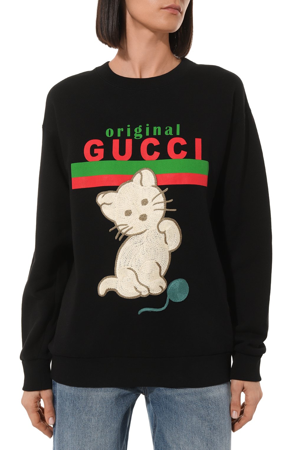 Хлопковый свитшот GUCCI, арт. 617964 XJCRU, фото 3