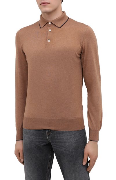 Поло из шерсти и кашемира FIORONI темно-бежевого цвета по цене 61950 руб., арт. MK00T0C1, фото 3 Поло из шерсти и кашемира FIORONI, арт. MK00T0C1, фото 3