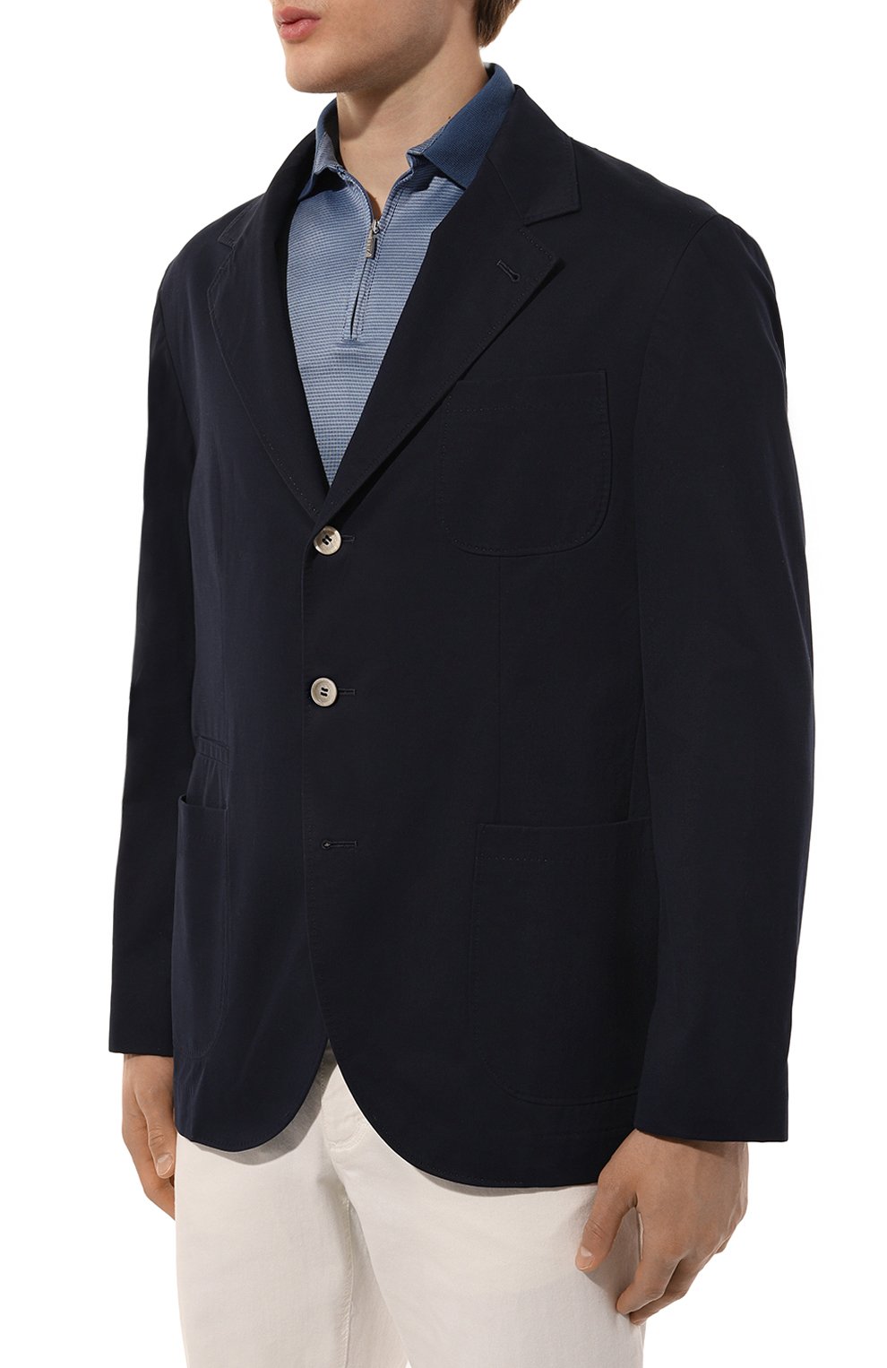 Хлопковый пиджак BRUNELLO CUCINELLI, арт. ML4727BND, фото 4
