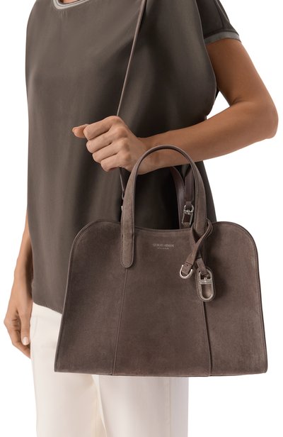 Сумка GIORGIO ARMANI темно-коричневого цвета по цене 358000 руб., арт. GW003732/AF14186, фото 2 Сумка GIORGIO ARMANI, арт. GW003732/AF14186, фото 2