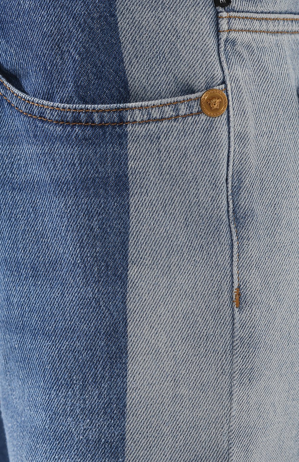 Укороченные джинсы VERSACE голубого цвета по цене 117000 руб., арт. A81719/A228450, фото 5 Укороченные джинсы VERSACE, арт. A81719/A228450, фото 5