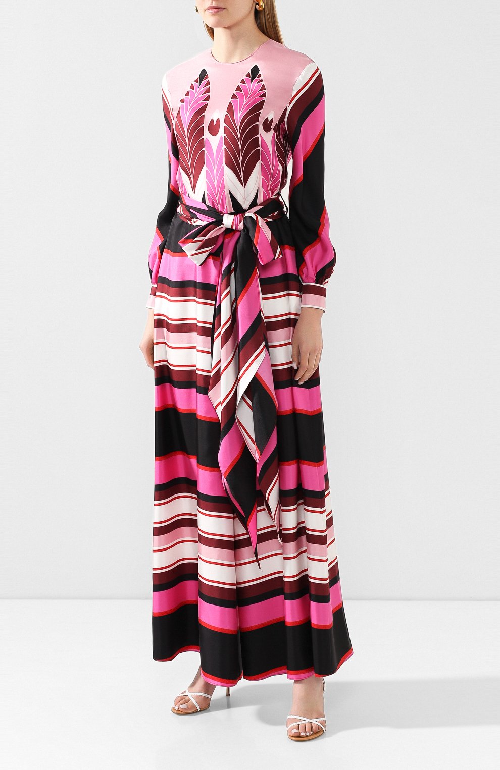 Шелковый комбинезон VALENTINO розового цвета по цене 447500 руб., арт. TB3VE17254F, фото 3 Шелковый комбинезон VALENTINO, арт. TB3VE17254F, фото 3