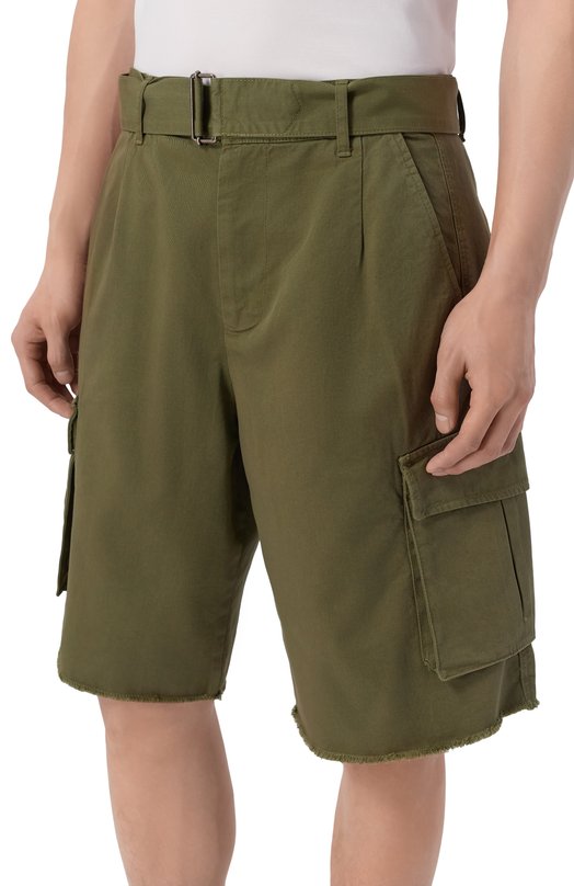 Хлопковые шорты Laneus S6LAMASH091 Хаки  S6LAMASH091 Фото 3