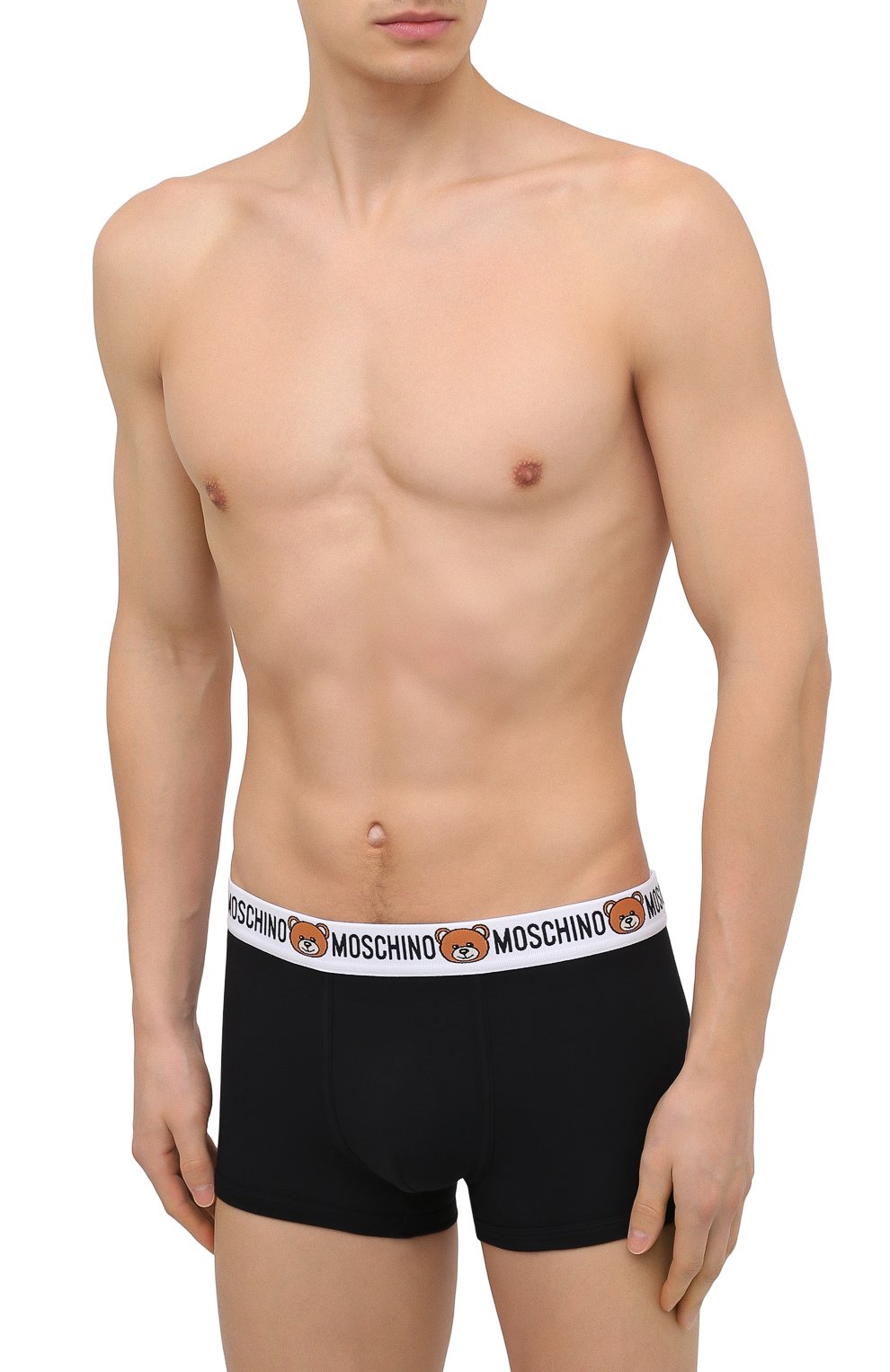 Хлопковые боксеры MOSCHINO черного цвета по цене 4250 руб., арт. A4732/8119, фото 2 Хлопковые боксеры MOSCHINO, арт. A4732/8119, фото 2