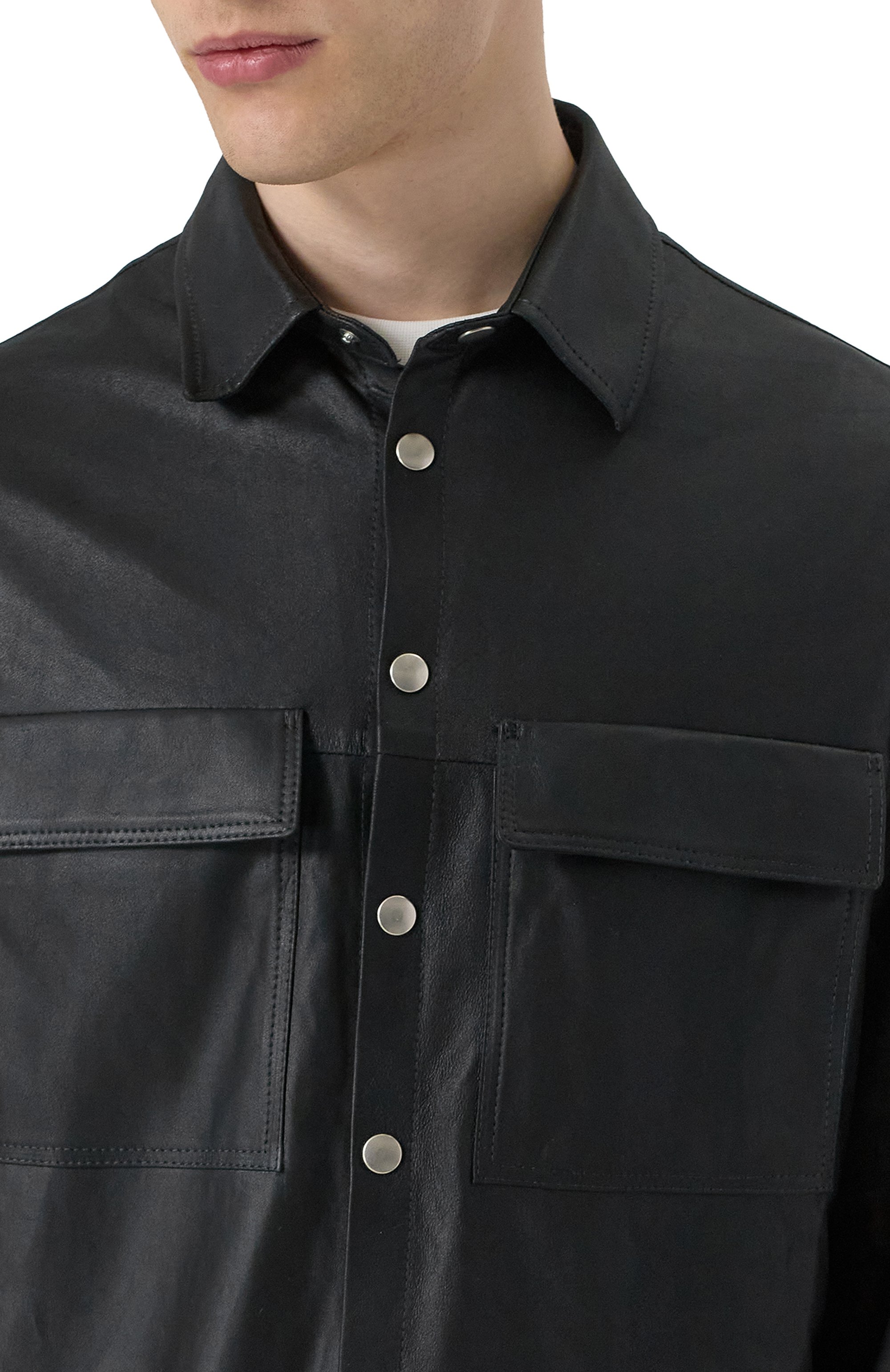 Кожаная рубашка ANDREA YA'AQOV, арт. 25MLEA52, фото 5