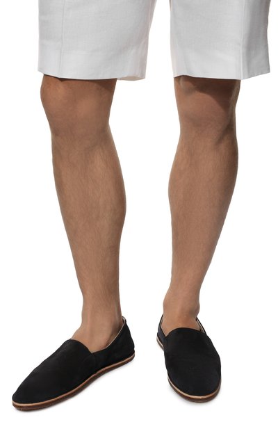 Замшевые слиперы BRUNELLO CUCINELLI темно-синего цвета по цене 78600 руб., арт. MZUCECQ839, фото 3 Замшевые слиперы BRUNELLO CUCINELLI, арт. MZUCECQ839, фото 3