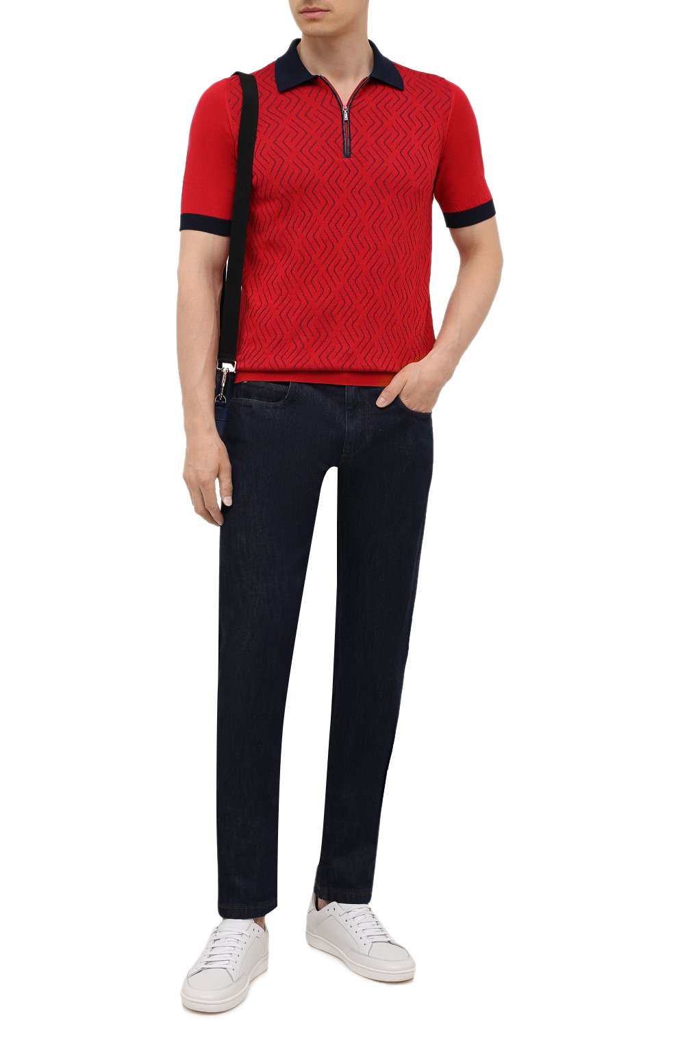 Поло с отделкой из кожи аллигатора ZILLI, арт. MBV-PZ082-LABC1/MC01/AMIS, фото 2