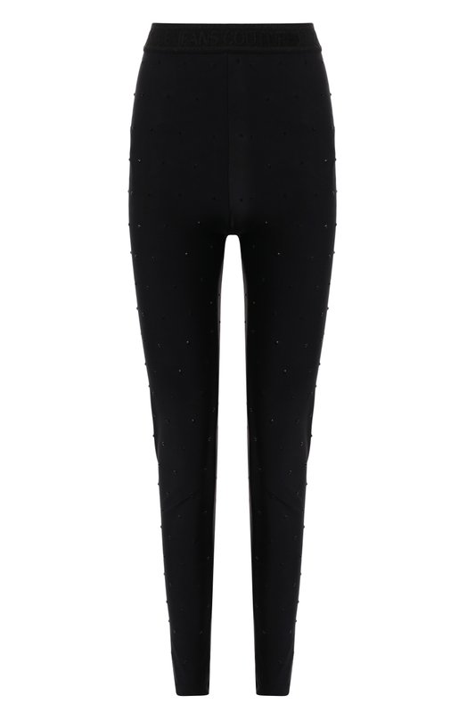 фото Легинсы с отделкой стразами versace jeans couture