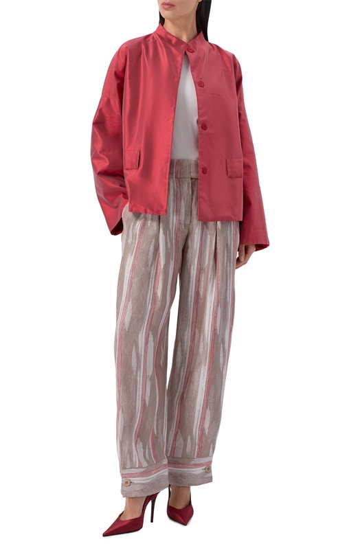 Брюки изо льна и вискозы Giorgio Armani GW002497/TE20118 Серый  GW002497/TE20118 Фото 2