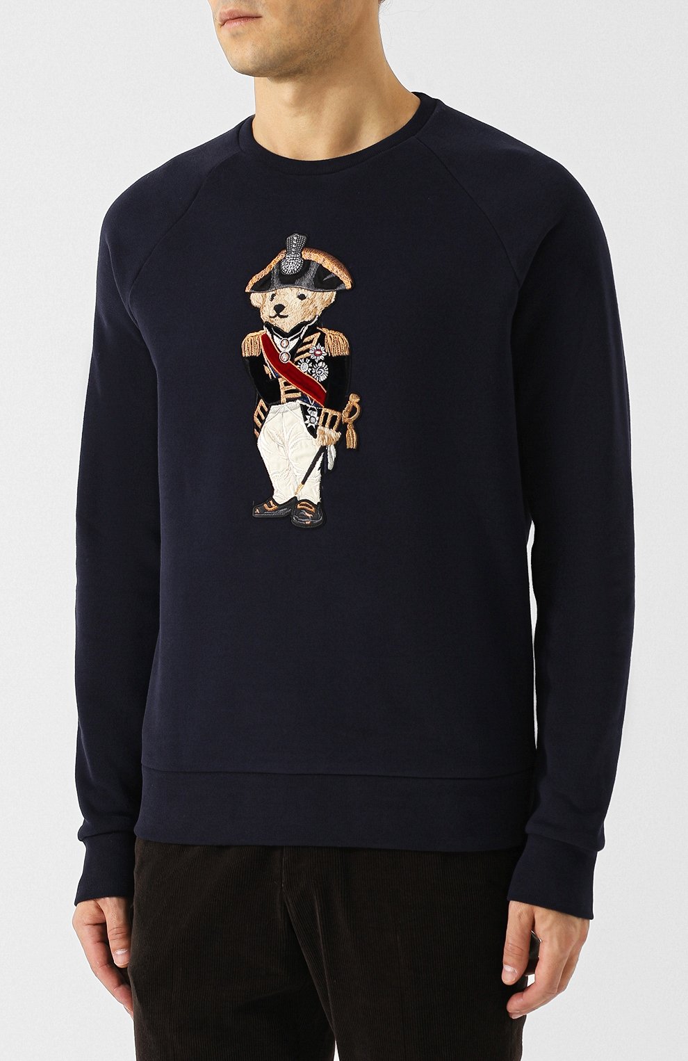 Свитшот из смеси хлопка и вискозы с аппликацией RALPH LAUREN, арт. 790728161, фото 3