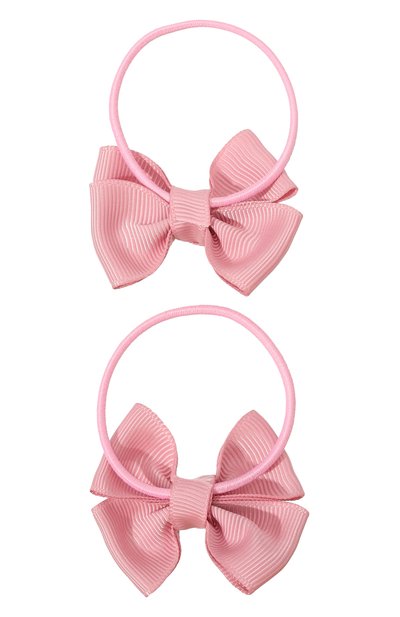 комплект из двух бантов-резинок JUNEFEE розового цвета по цене 1190 руб., арт. 7309, фото 2 комплект из двух бантов-резинок JUNEFEE, арт. 7309, фото 2