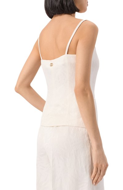 Топ из вискозы и льна TWINSET, арт. 251TT2174, фото 4