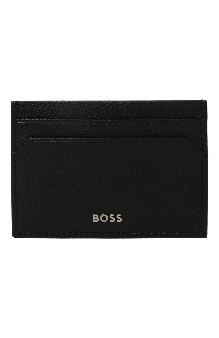 Мужской кожаный футляр для кредитных карт BOSS черного цвета, арт. 50499247 | Фото 1 (Нос: Не проставлено; Материал: Натуральная кожа)