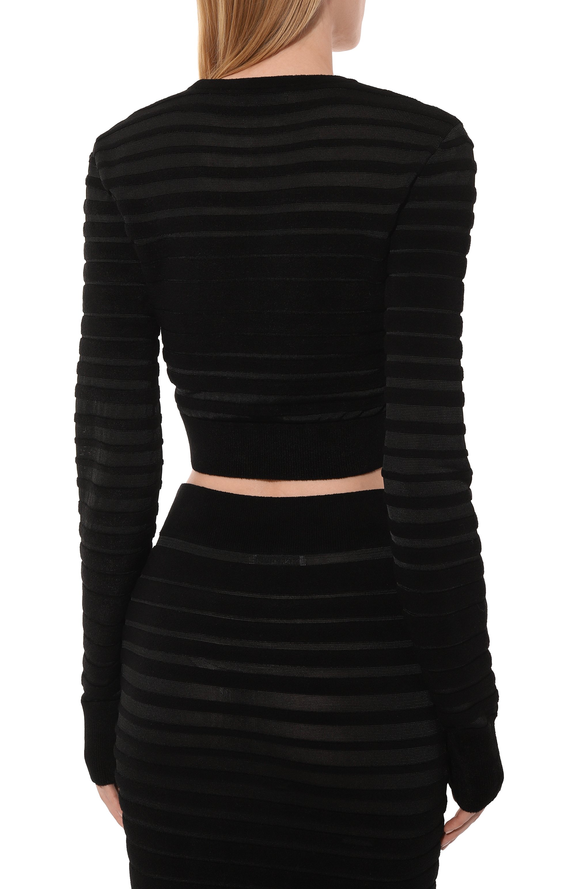 Пуловер из вискозы NINA RICCI черного цвета по цене 69200 руб., арт. 24AMPU016/ML0554, фото 4 Пуловер из вискозы NINA RICCI, арт. 24AMPU016/ML0554, фото 4