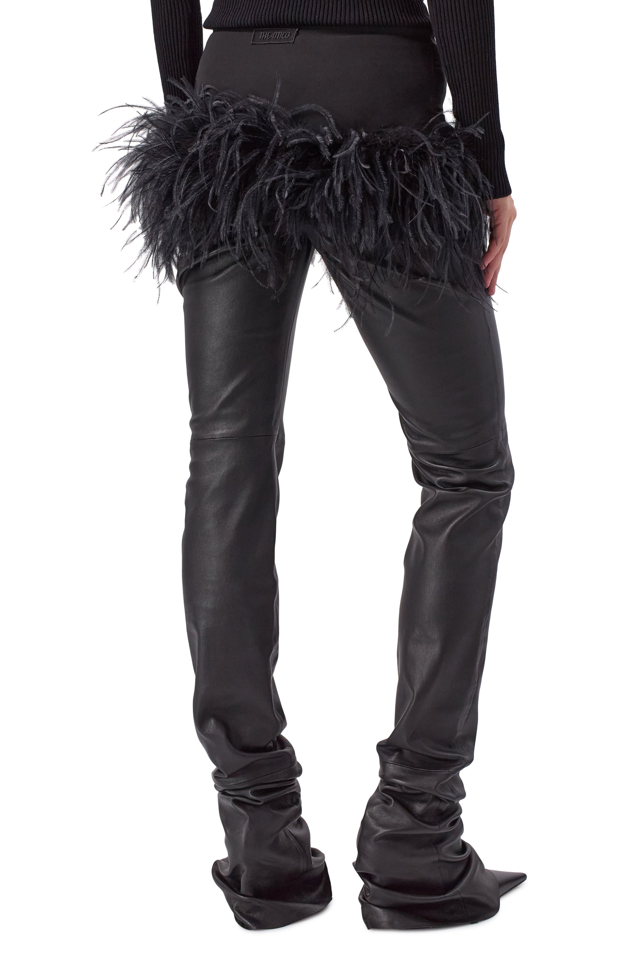 Юбка с отделкой перьями THE ATTICO, арт. 260WCR00153/PAA085MB, фото 4