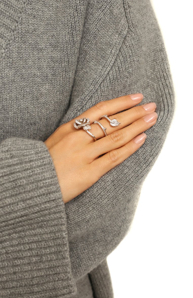 Женское кольцо secret garden CAVIAR JEWELLERY серебряного цвета, арт. SG001 | Фото 2 (Материал: Металл; Региональные ограничения белый список (Axapta Mercury): Не проставлено; Нос: Не проставлено)