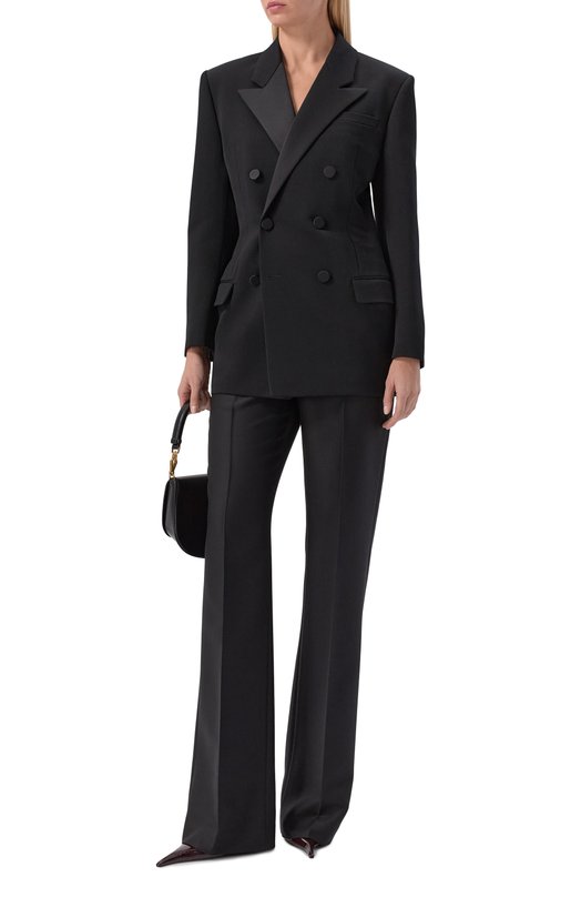 Шерстяной жакет Saint Laurent 796879/Y7E63 Чёрный  796879/Y7E63 Фото 2