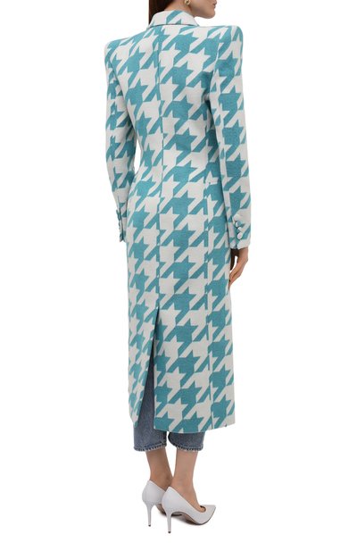 Пальто GIUSEPPE DI MORABITO бирюзового цвета по цене 108500 руб., арт. PF21026C0-107, фото 4 Пальто GIUSEPPE DI MORABITO, арт. PF21026C0-107, фото 4