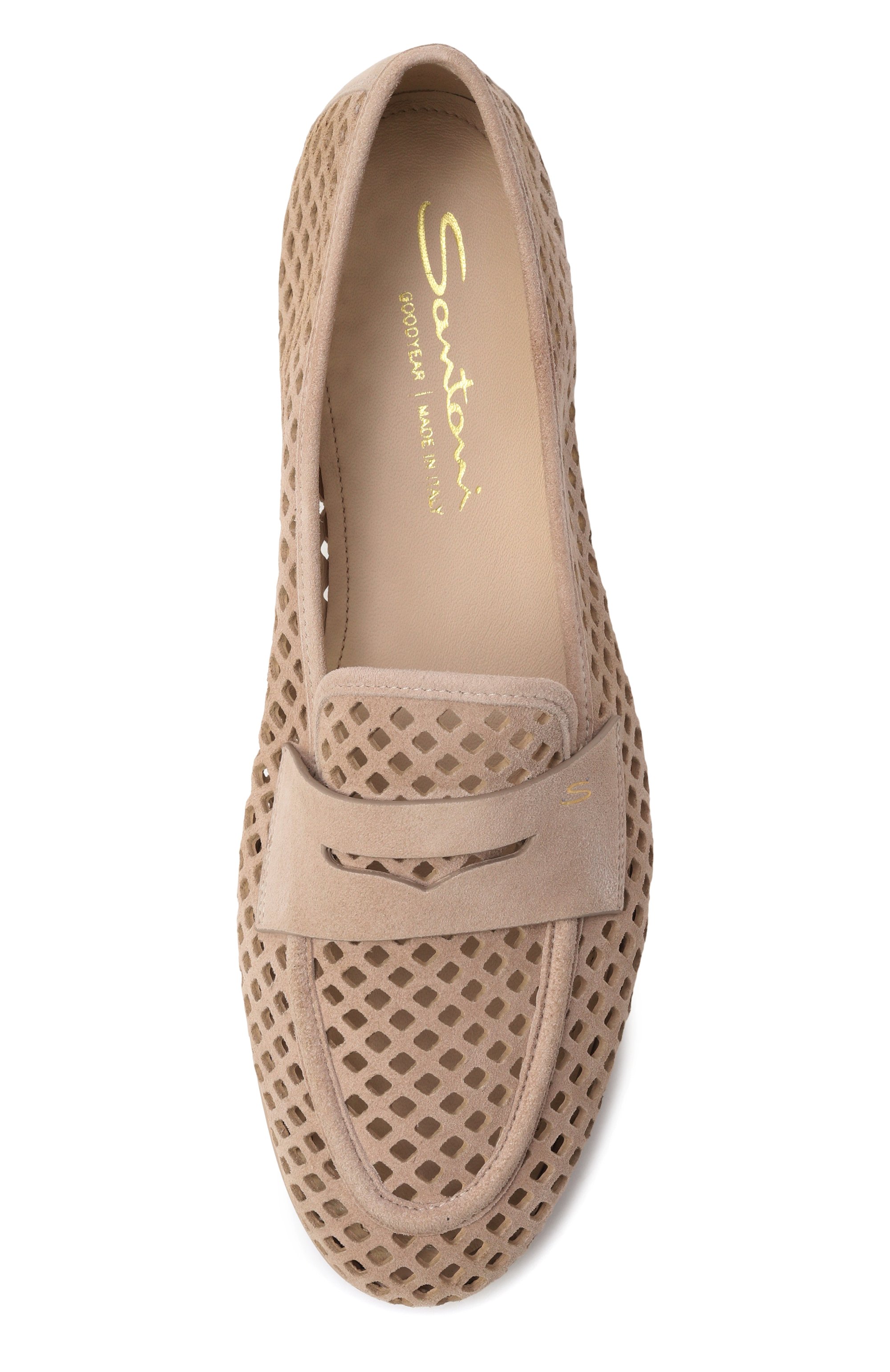 Замшевые пенни-лоферы SANTONI бежевого цвета по цене 112000 руб., арт. WUVG72037G0MTRFK, фото 6 Замшевые пенни-лоферы SANTONI, арт. WUVG72037G0MTRFK, фото 6