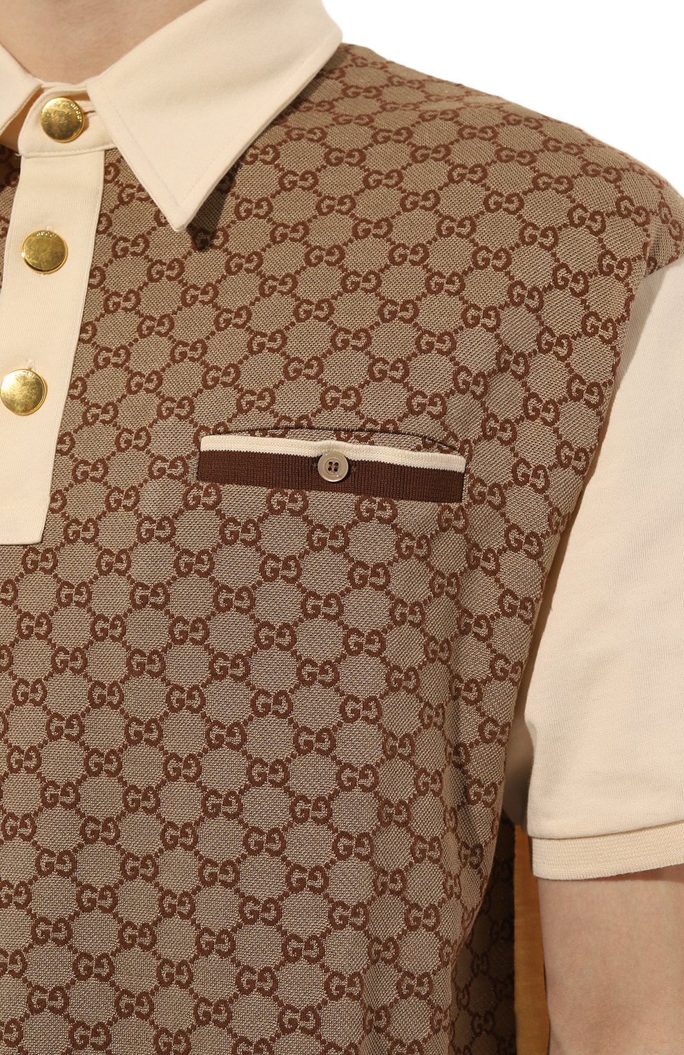 Хлопковое поло GUCCI, арт. 655435 XJDGE, фото 5