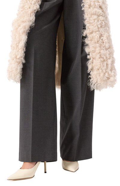 Кожаные туфли love 85 JIMMY CHOO кремового цвета по цене 93050 руб., арт. L0VE 85/PWJ, фото 3 Кожаные туфли love 85 JIMMY CHOO, арт. L0VE 85/PWJ, фото 3