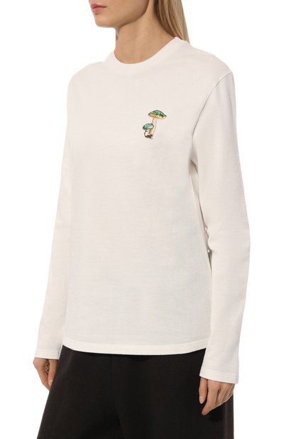 Хлопковый пуловер JIL SANDER белого цвета по цене 38650 руб., арт. J40GC0126/J20150, фото 3 Хлопковый пуловер JIL SANDER, арт. J40GC0126/J20150, фото 3
