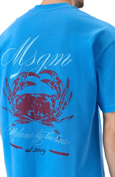 Хлопковая футболка MSGM, арт. 3840MM107/257098, фото 5