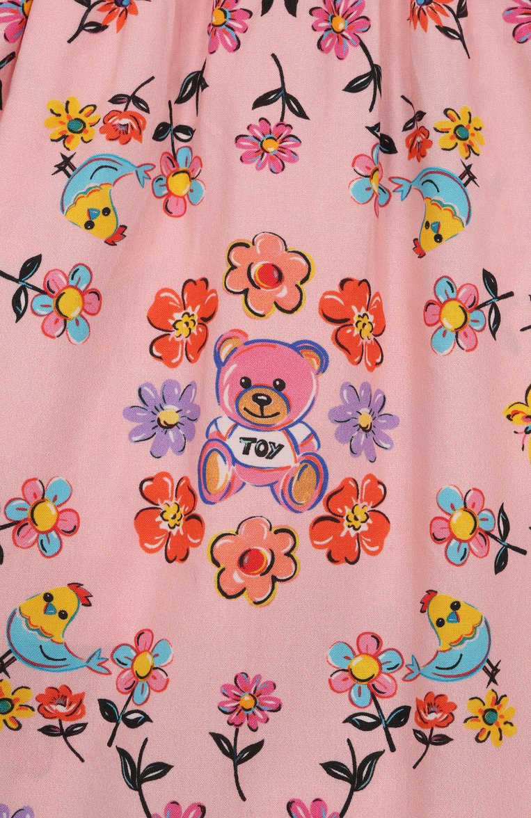 Детский комплект из рубашки и шорт MOSCHINO розового цвета, арт. HDG01E/LLB42/4-8 | Фото 6 (Рукава: Короткие; Материал внешний: Хлопок; Кросс-КТ: костюм; Тематический товар: Teddy Bear; Автоматизация состава: Проставлено; Автоматизация ТО: Проставлено; Ростовка одежда: 4 года | 104 см, 5 лет | 110 см, 6 лет | 116 см, 8 лет | 128 см)