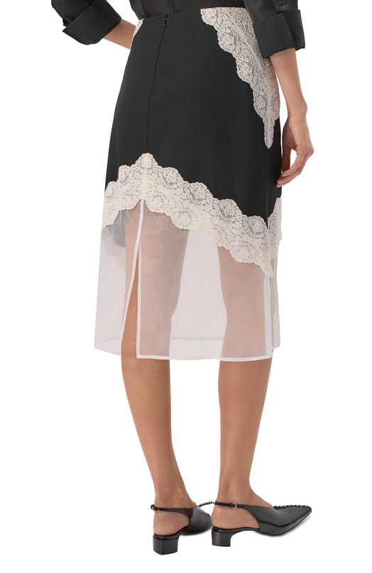 Комбинированная юбка Jil Sander J03MA0257/J41557 Чёрный  J03MA0257/J41557 Фото 4