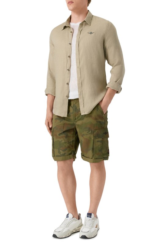 Льняная футболка Aeronautica Militare 251TS2402J679 Белый  251TS2402J679 Фото 2