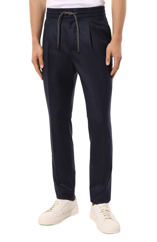 Шерстяные брюки Brunello Cucinelli ME226B2163 Синий  ME226B2163 Фото 3