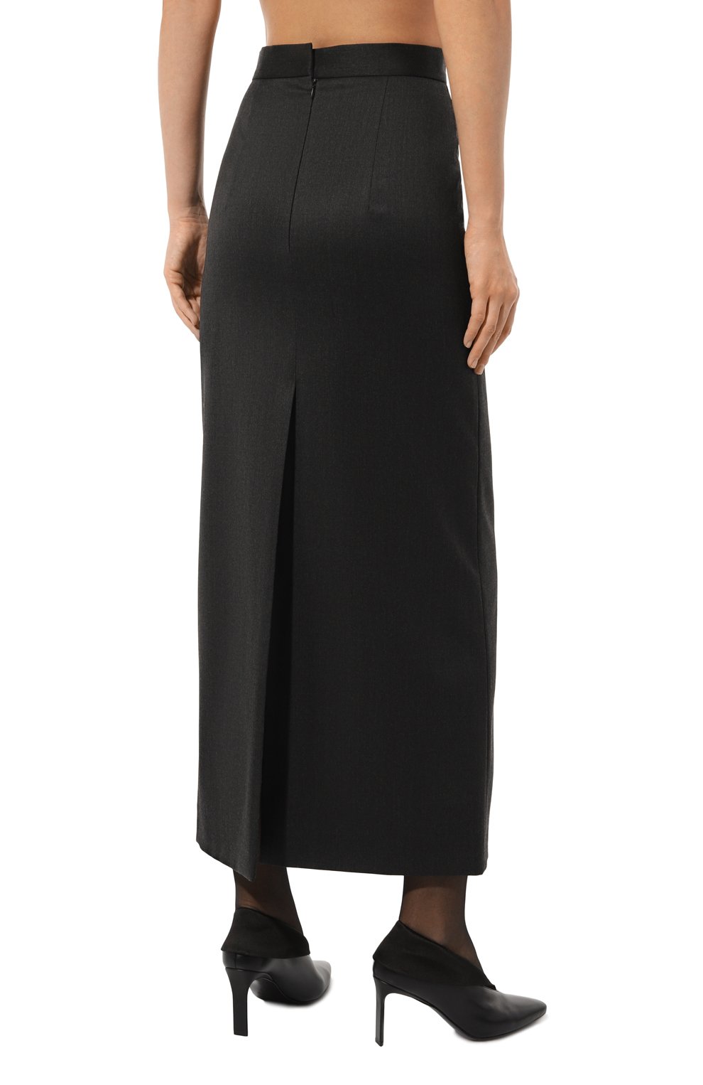 Шерстяная юбка SIMPLIFY темно-серого цвета по цене 46000 руб., арт. SKRTKMN, фото 4 Шерстяная юбка SIMPLIFY, арт. SKRTKMN, фото 4