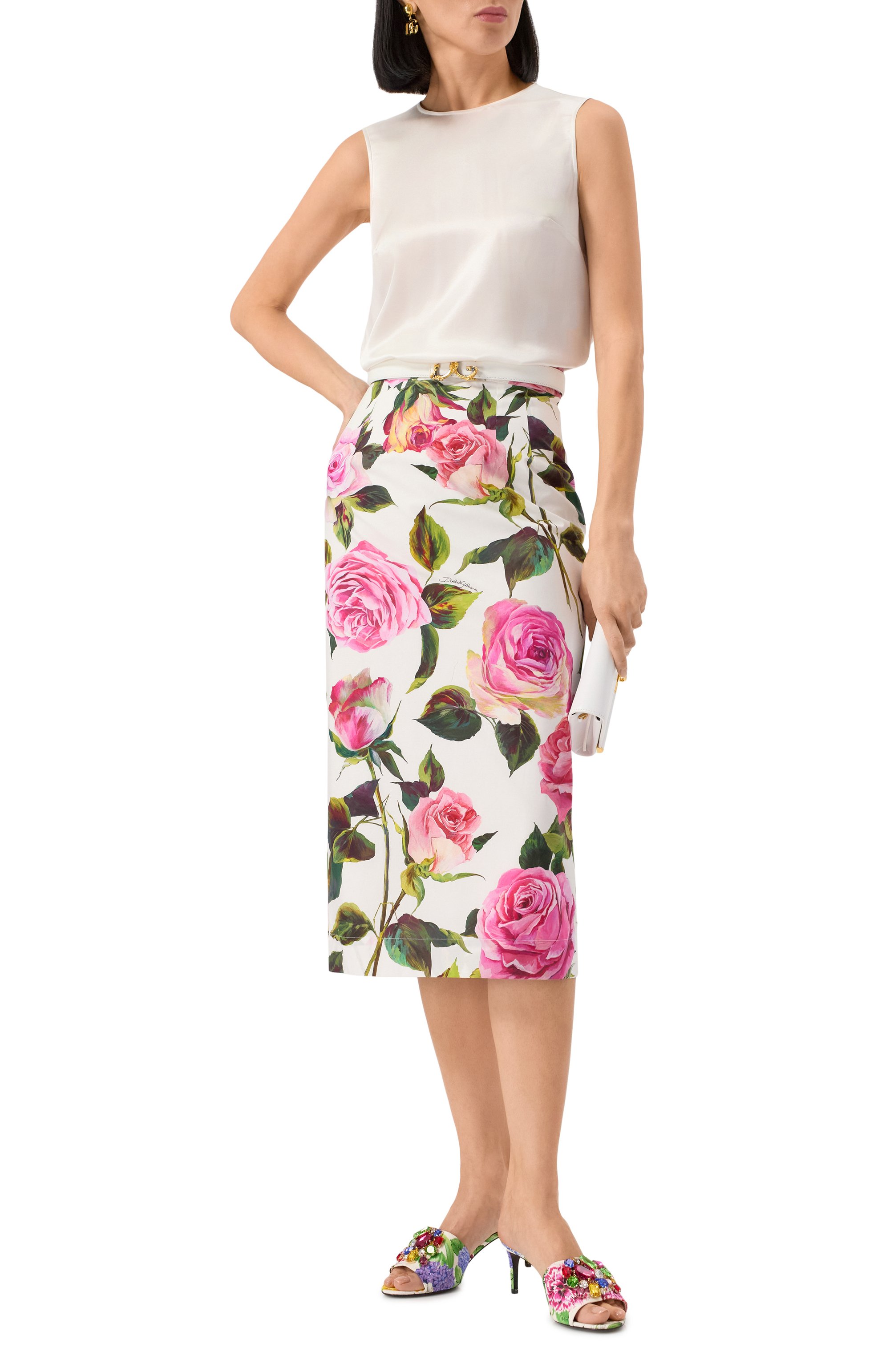 Атласный топ DOLCE & GABBANA, арт. F7ZZCT/FU1AU, фото 2