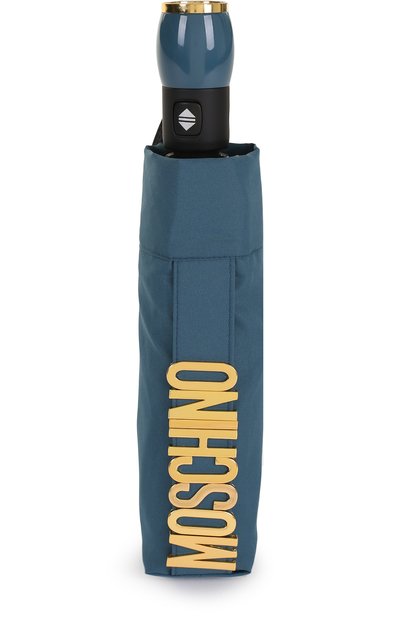 Складной зонт с принтом MOSCHINO синего цвета по цене 10550 руб., арт. 8010-0PENCL0SE, фото 4 Складной зонт с принтом MOSCHINO, арт. 8010-0PENCL0SE, фото 4