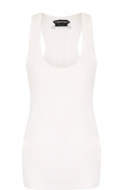 Женский однотонный хлопковый топ без рукавов TOM FORD, арт. TSJ260-FAX262