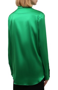 Женская шелковая блузка RALPH LAUREN зеленого цвета, арт. 290864929 | Фото 4 (Рукава: Длинные; Длина (для топов): Удлиненны�е; Материал внешний: Шелк; Принт: Без принта; Стили: Романтичный; Женское Кросс-КТ: Блуза-одежда; Региональные ограничения белый список (Axapta Mercury): RU; Драгоценные камни: Проставлено; Материал сплава: Проставлено)