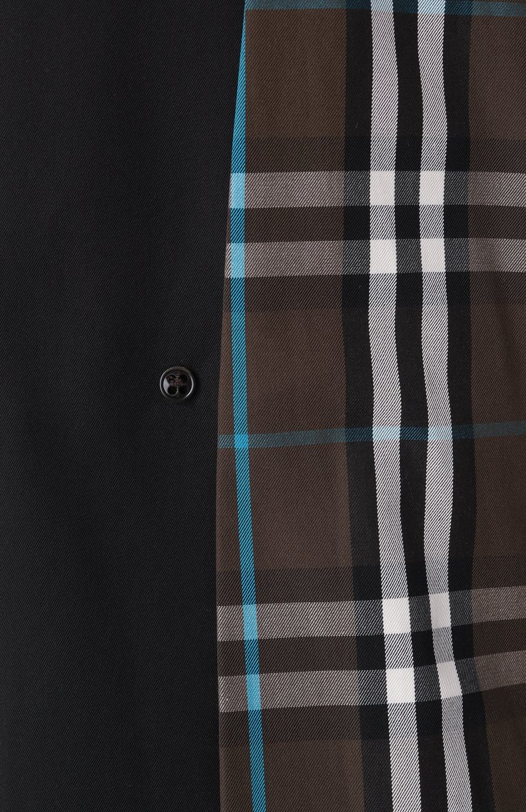 Женский хлопковый тренч BURBERRY черного цвета, арт. 8096563 | Фото 7 (Материал подклада: Хлопок; Рукава: Длинные; Длина (верхняя одежда): До середины бедра; Материал внешний: Хлопок; Стили: Кэжуэл; Кросс-КТ: Куртка)