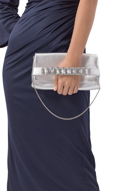 Клатч kya JIMMY CHOO серебряного цвета по цене 99500 руб., арт. KYAUNZ, фото 2 Клатч kya JIMMY CHOO, арт. KYAUNZ, фото 2