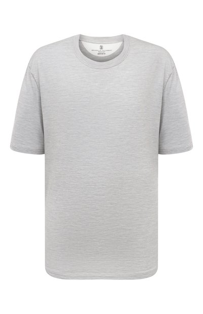 Футболка из шелка и хлопка BRUNELLO CUCINELLI, арт. MTB371308, фото 1