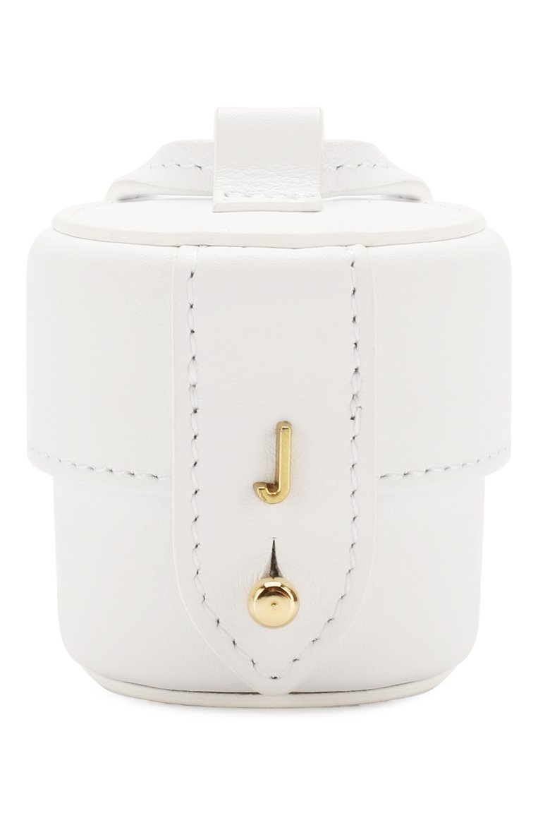 Женская сумка le micro vanity JACQUEMUS белого цвета, арт. 201AC15/58100 | Фото 1 (Ремень/цепочка: На ремешке; Размер: mini; Материал: Натуральная кожа; Сумки-технические: Сумки через плечо; Драгоценные камни: Проставлено; Материал сплава: Проставлено)