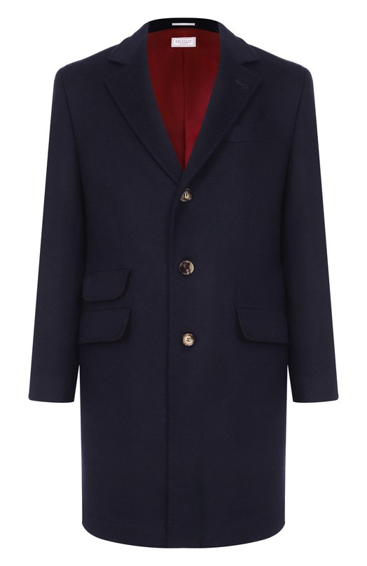Шерстяное пальто Brunello Cucinelli MY4969039 Синий MY4969039